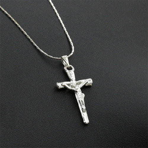 Jesus on crucifix necklace