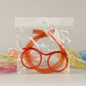 Plastic Straw Glasses - Flexible Drinking Tube